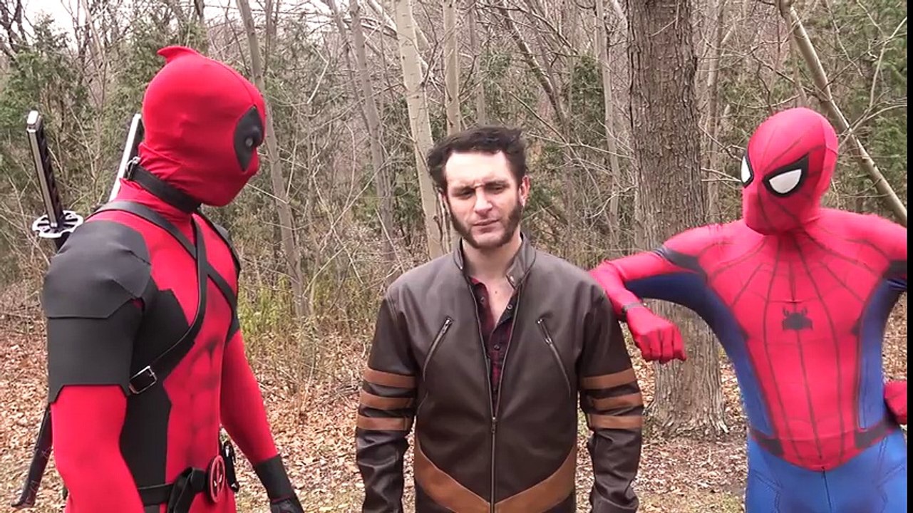 SPIDER-MAN and DEADPOOL vs LOGAN Trailer PARODY!! | Superheroes | Spiderman | Superman | Frozen Elsa | Joker