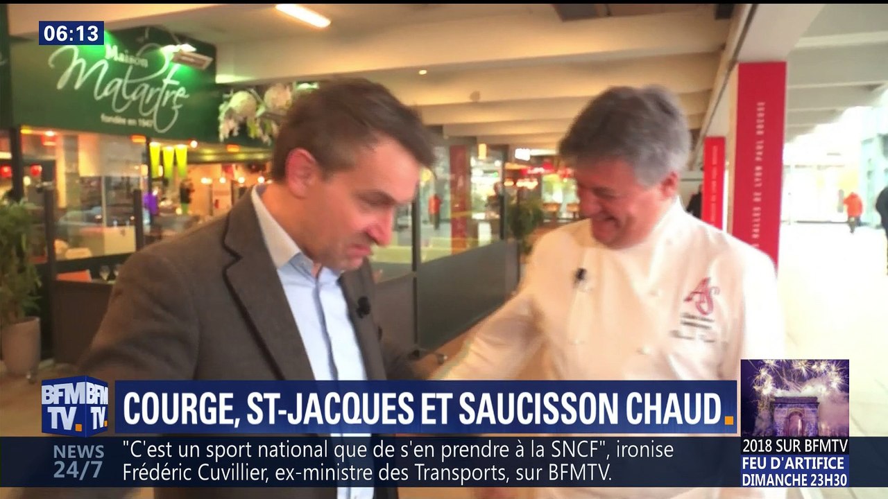 Courge, saint-jacques et saucisson chaud, un me...