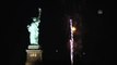 ABD'de Yeni Yıl Kutlamaları - Özgürlük Heykeli Çevresinde Havai Fişek Gösterisi - New
