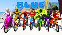 تعلم ألوان بي ام اكس دراجات وحافله كبيره ث/الابطال الخارقين متعه الرسوم المتحركة للأطفال