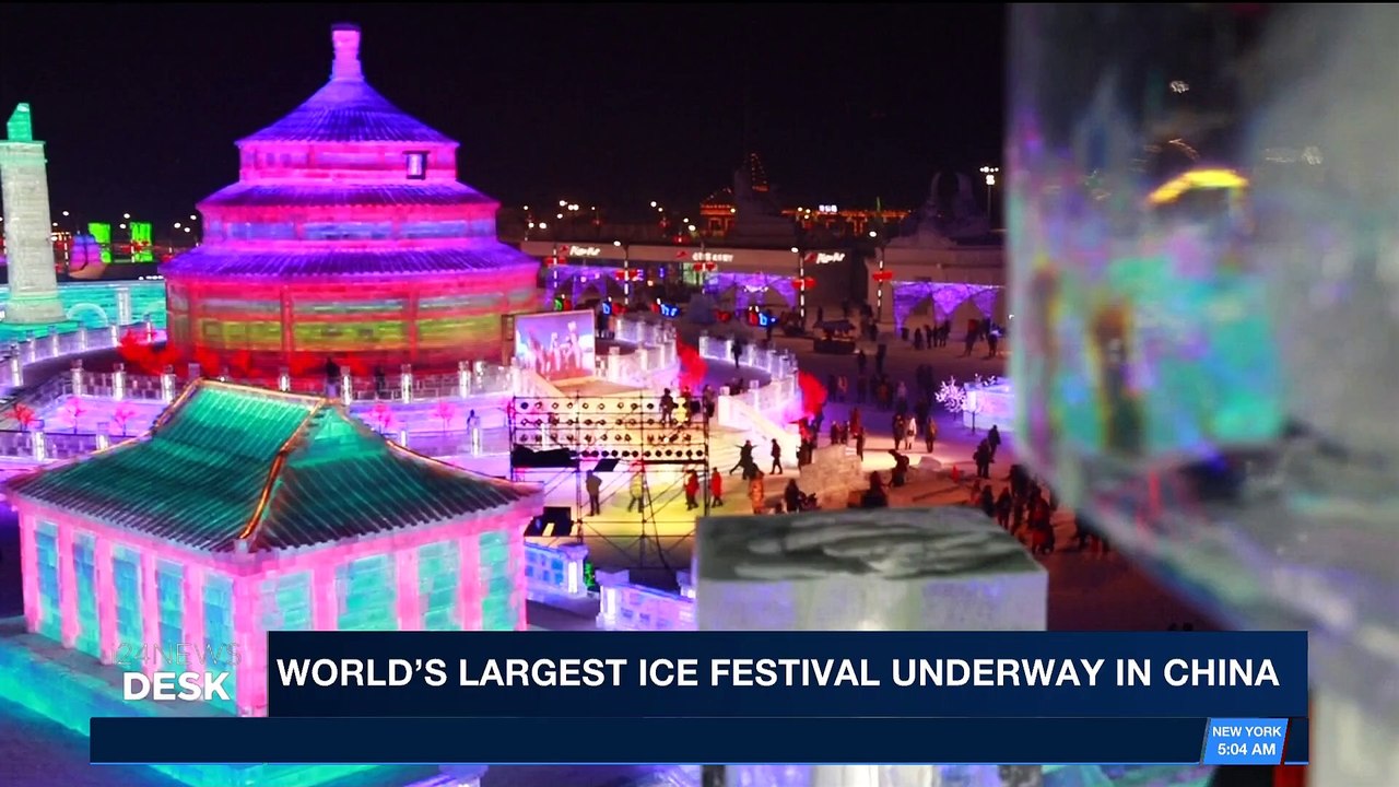 i24NEWS DESK | World's largest ice festival underway in China | Saturday, December 30th 2017