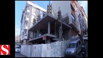 Beton pompasının döktüğü çimento evin duvarını yıktı, baba ve oğlu enkazın altında kaldı