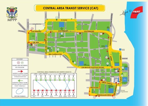 Free CAT Bus Trip around Georgetown, Penang - Malaysia Holidays