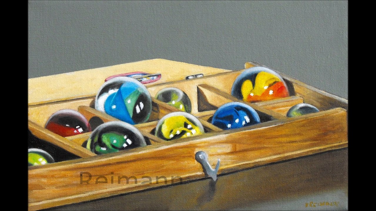 Realistische Gemälde von Valentin Reimann. Murmeln