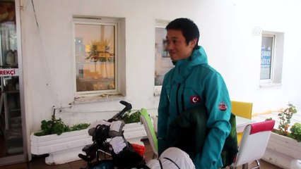 Bisikletiyle dünya turuna çıkan Japon gezgin, Bodrum'a ulaştı - MUĞLA