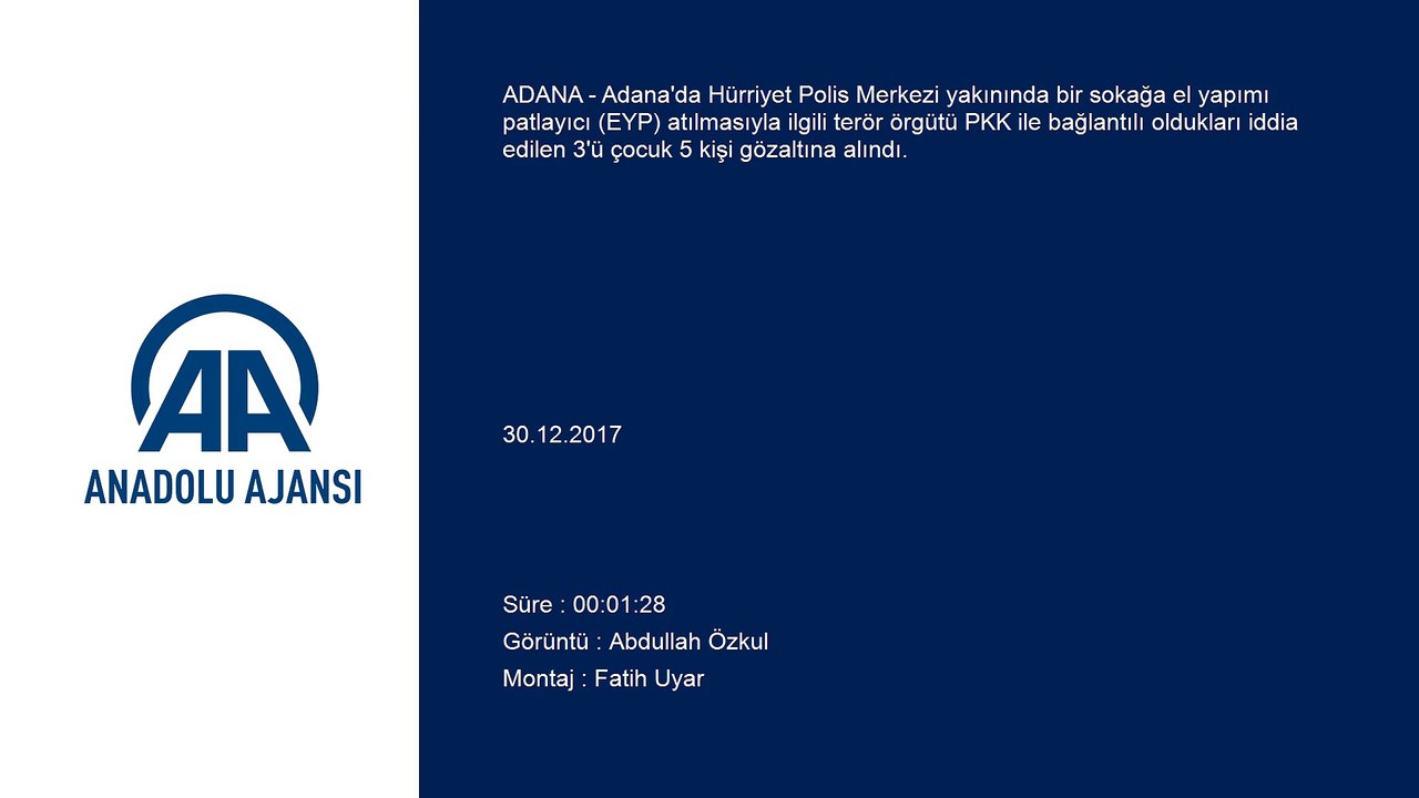Adana'da polis merkezi yakınındaki patlama