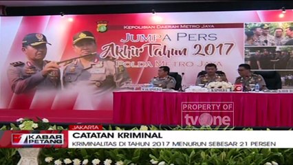 Polda Metro Jaya Mencatat Kriminalitas di Tahun 2017 Menurun