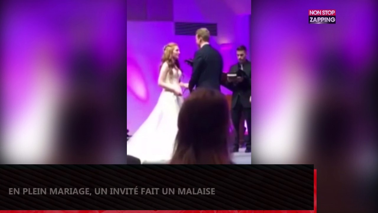 En plein mariage, un invité fait un malaise et s’effondre par terre (Vidéo)