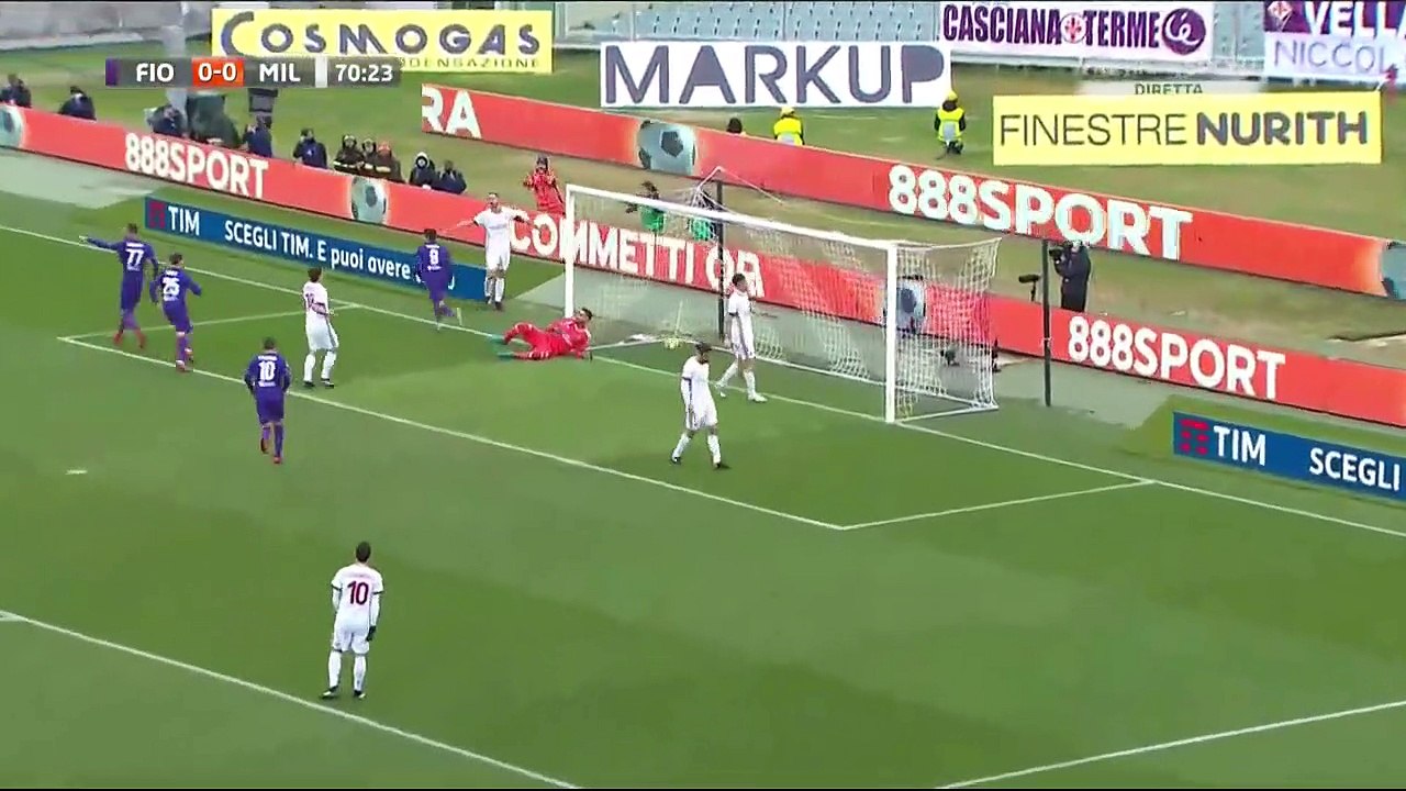 All Goals & Highlighs - Fiorentina 1-1 AC  Milan 30-12-2017