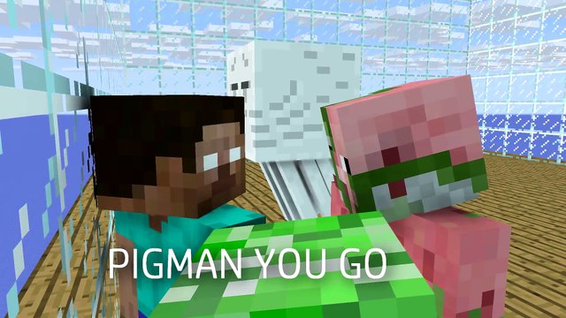 Monster School - TEMPLE RUN CHALLENGE - Minecraft animation