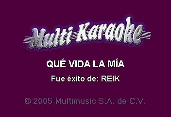 Reik - Que vida la mia (Karaoke)