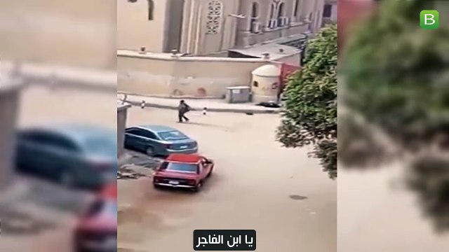 لحظة إطلاق النار على كنيسة القديس مارمينا بحلوان