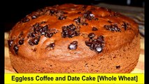 Eggless Coffee Date Cake [whole wheat] - Healthy and Kids friendly