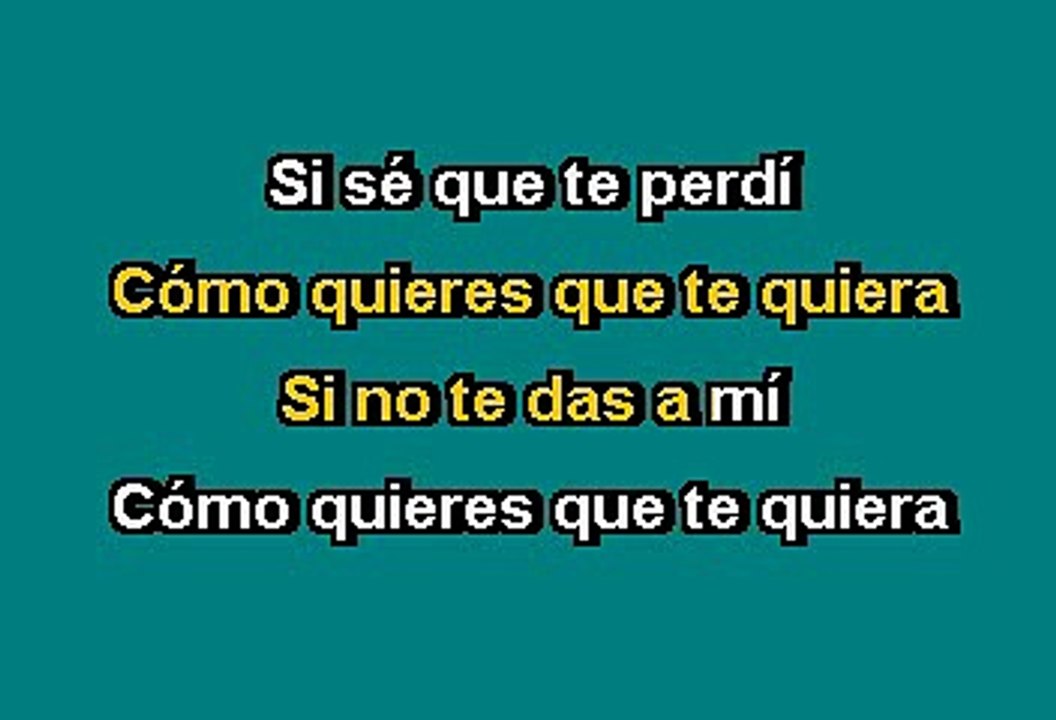 Rosario - Como quieres que te quiera (Karaoke)