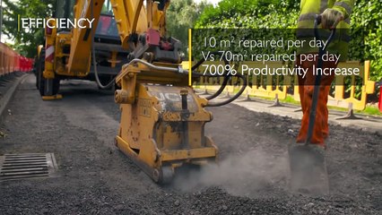 3CX Compact Pothole Master at work with Kier Highways