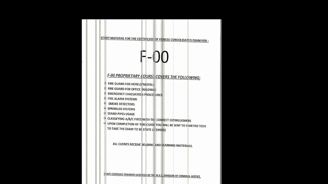 F00 FIRE GUARD EXAM