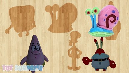 spongebob squarepants for kids | fit the pieces with the right toy shadow | Toysurprise ENG