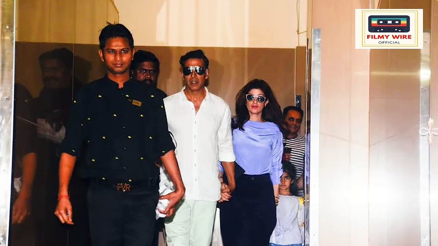 Askahy Kumar With Family-  CUTE Daughter Nitara  & Wife Twinkle Khanna Watch Movie