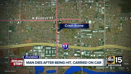 Man dies after being hit and carried on a car in Phoenix