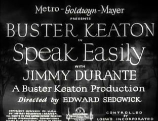 Speak Easily (1932) BUSTER KEATON part 1/2