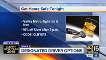 Designated driver options available on New Year's Eve