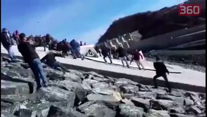 VIDEO/ Mirditë, protesta për vendosjen e flamurit turk në HEC-in e Qafë Mollës (360video)