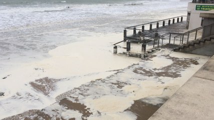 La grande plage avant l’arrivée de la tempête Carmen