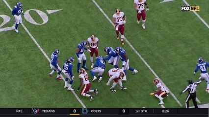 Kirk Cousins telegraphs throw, intercepted by Kelvin Sheppard