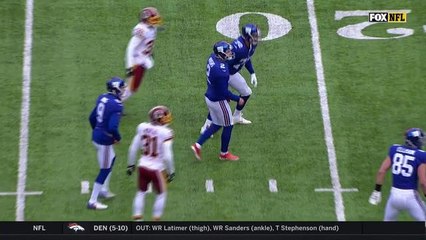 Redskins block Rosas' extra point after Giants' opening-drive TD