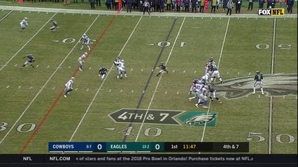 Foles fires too high to Smith on fourth down