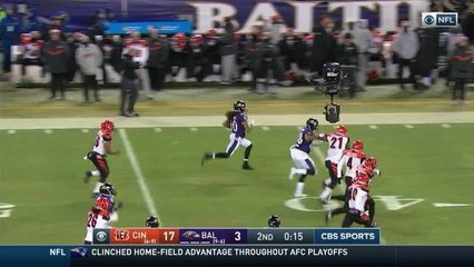 Chris Moore blasts off for 87 yards on the kick return