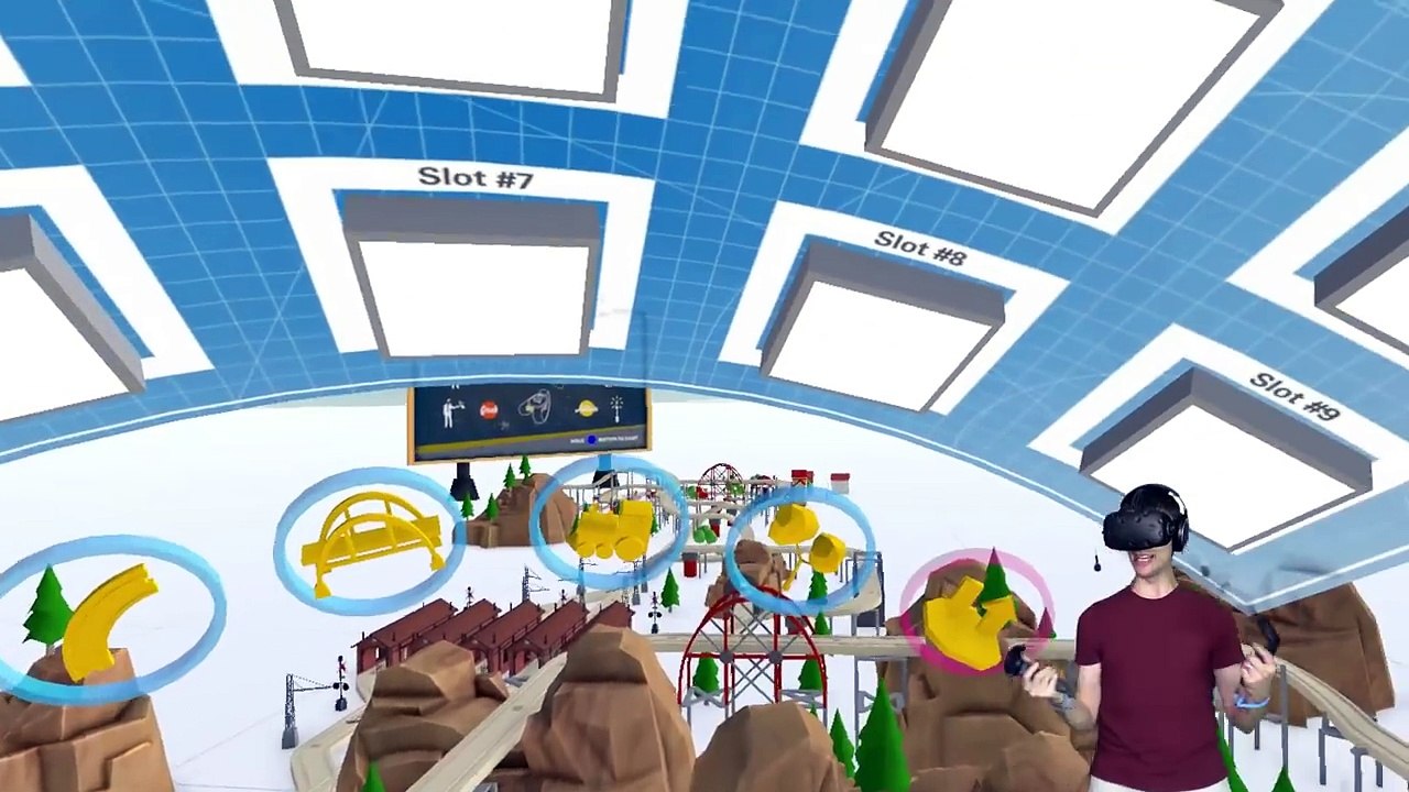 TRAIN CRASHES, DERAILMENTS, AND STUNTS IN VR! Epic Toy Train Builder - TrainerVR HTC VIVE Gameplay