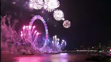 LONDON - UK FIREWORKS 2018 - New Year's Eve