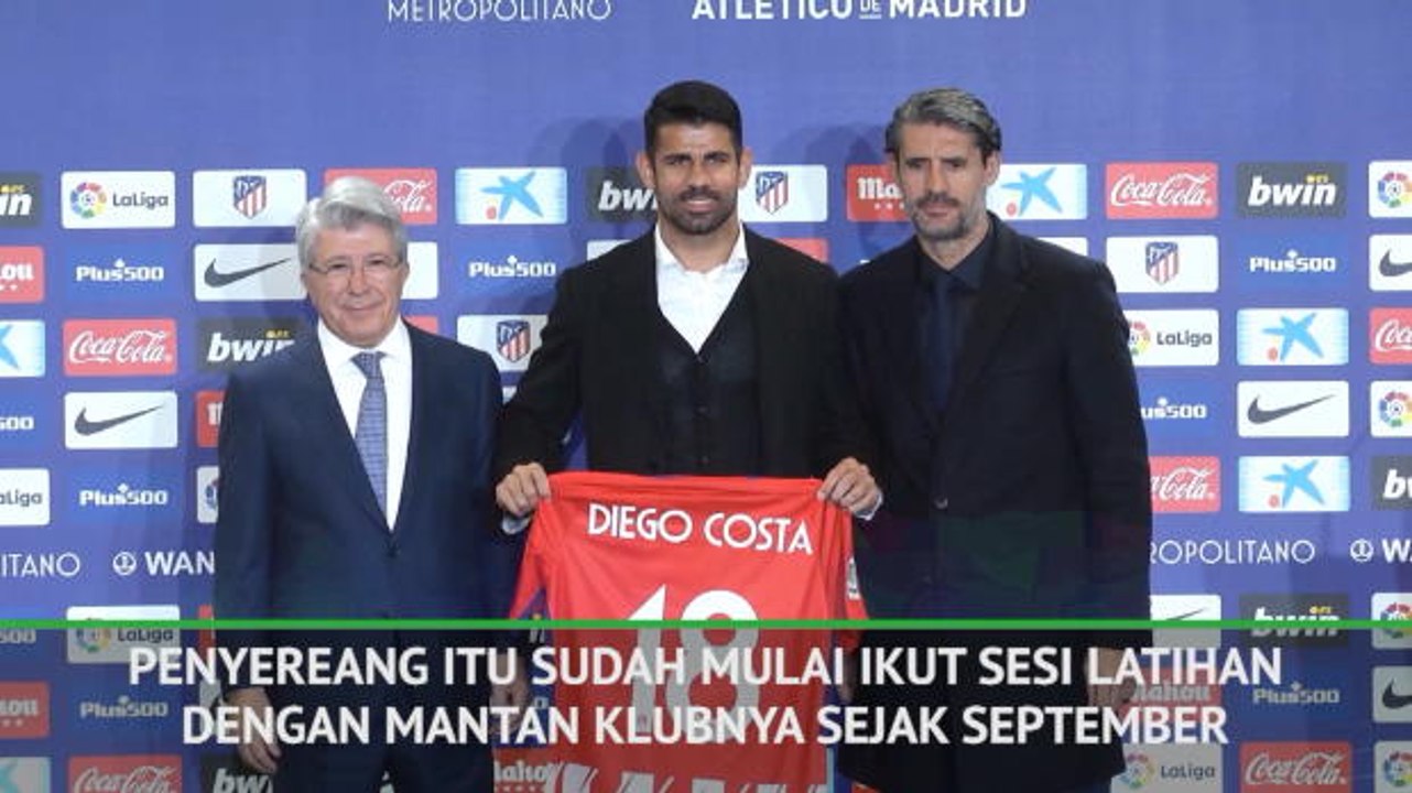 Diego Costa secara resmi diperkenalkan oleh Atletico Madrid