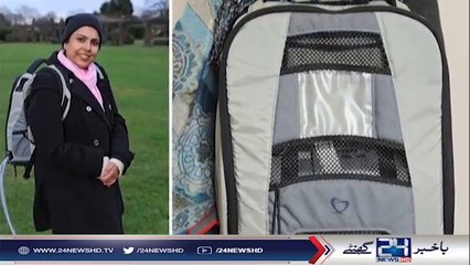 Woman carrying her heart in a backpack