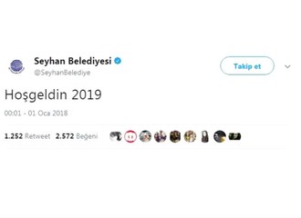 Seyhan Belediyesi'nin "Hoşgeldin 2019" Tweet'i Gündeme Oturdu
