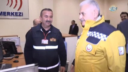 Başbakan Yıldırım, 112 Komuta Kontrol Merkezini Ziyaret Etti