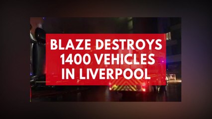 Flames Run Through Car Park In Liverpool