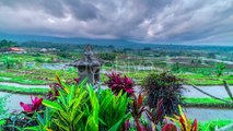 Beautiful Sunset Over the Jatiluwih Rice Terraces in Bali, Indonesia by Timelapse4K