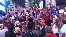 Spider-Man  SPIDER-VERSE invades New York City!!! Flash mob prank | Superheroes | Spiderman | Superman | Frozen Elsa | Joker