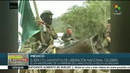 EZLN celebra el 24 años de la 1º declaración de la Selva Lacandona