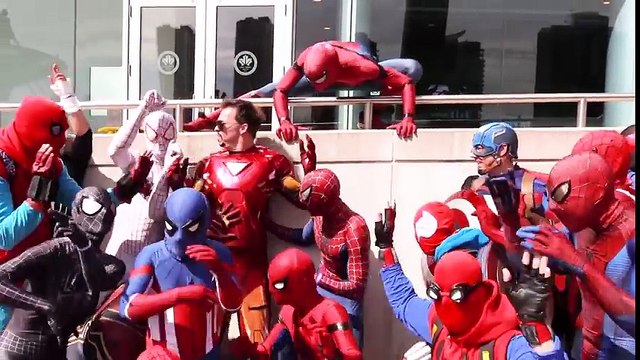 Spider-Man SPIDER-VERSE takes Fan Expo Comic Con Invasion!!! | Superheroes | Spiderman | Superman | Frozen Elsa | Joker