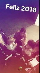 Pedro, Paula, OLI y BALTA saludando antes de año nuevo 2018