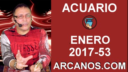 ACUARIO ENERO 2018-31 Dic 2017 al 6 Ene 2018-Amor Solteros Parejas Dinero Trabajo-ARCANOS.COM