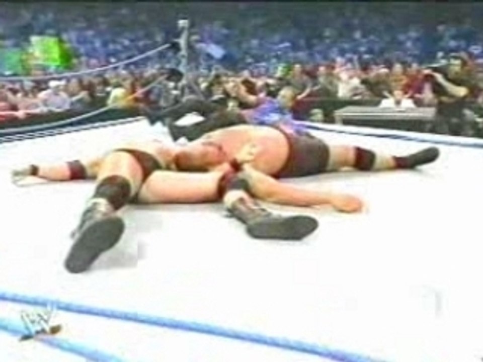 WWE - Brock Lesnar & Big Show Ring Callapse