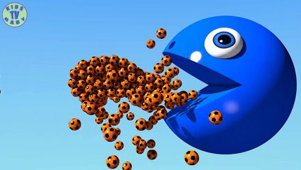⚽  Learn Colors With 3D Soccer Ball Car and Pacman For Kids Toddlers Children Babies-f-B2cEzOv14