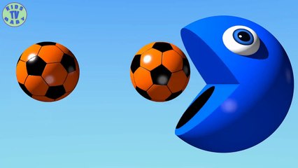 Learn Colors With 3D Soccer Ball And Pacman For Kids, Toddlers, Children, Babies-Z-Wtphd_j8s