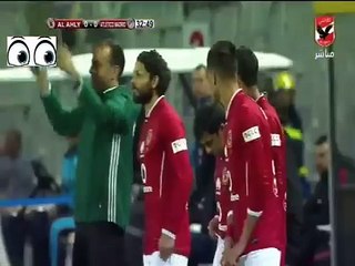 لحظة نزول حسام غالى فى مباراة اتليتكو مدريد ورد فعل جماهير الأهلى