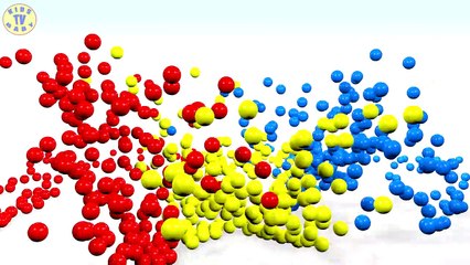 Learn Colors with 3D Colorfull Balls In Invisible Slides Show For Kids Toddlers