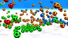 Learn Colors with 3D Colorfull Soccer Balls For Kids Toddlers Bab